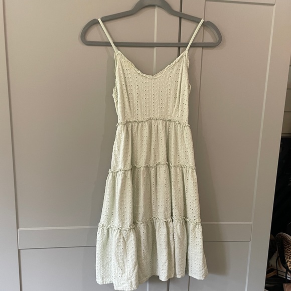 sim & sam Dresses Sim Sam Light Sage Green Eyelet Dress Poshmark